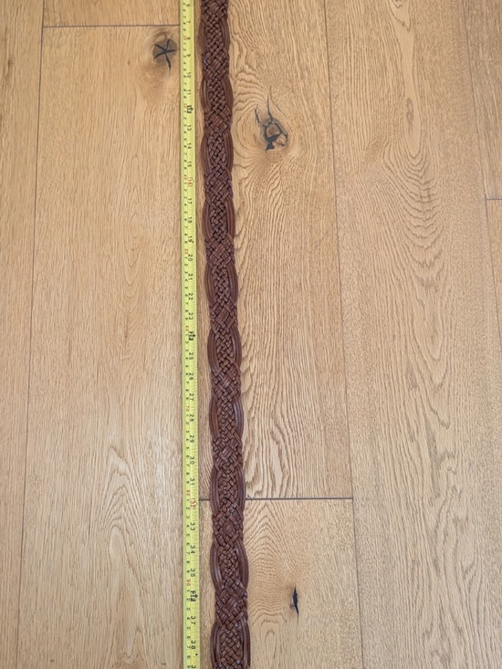 Michael Kors Brown braided Leather Belt Gold Hardware & tag 40\